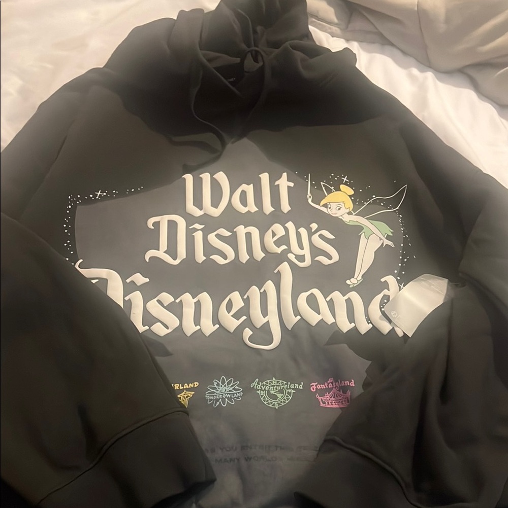 Disney Black Crew Neck Sweater with Tinker Bell